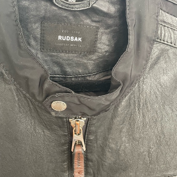 RUDSAK Black Leather & Nylon Jacket - Picture 3 of 13